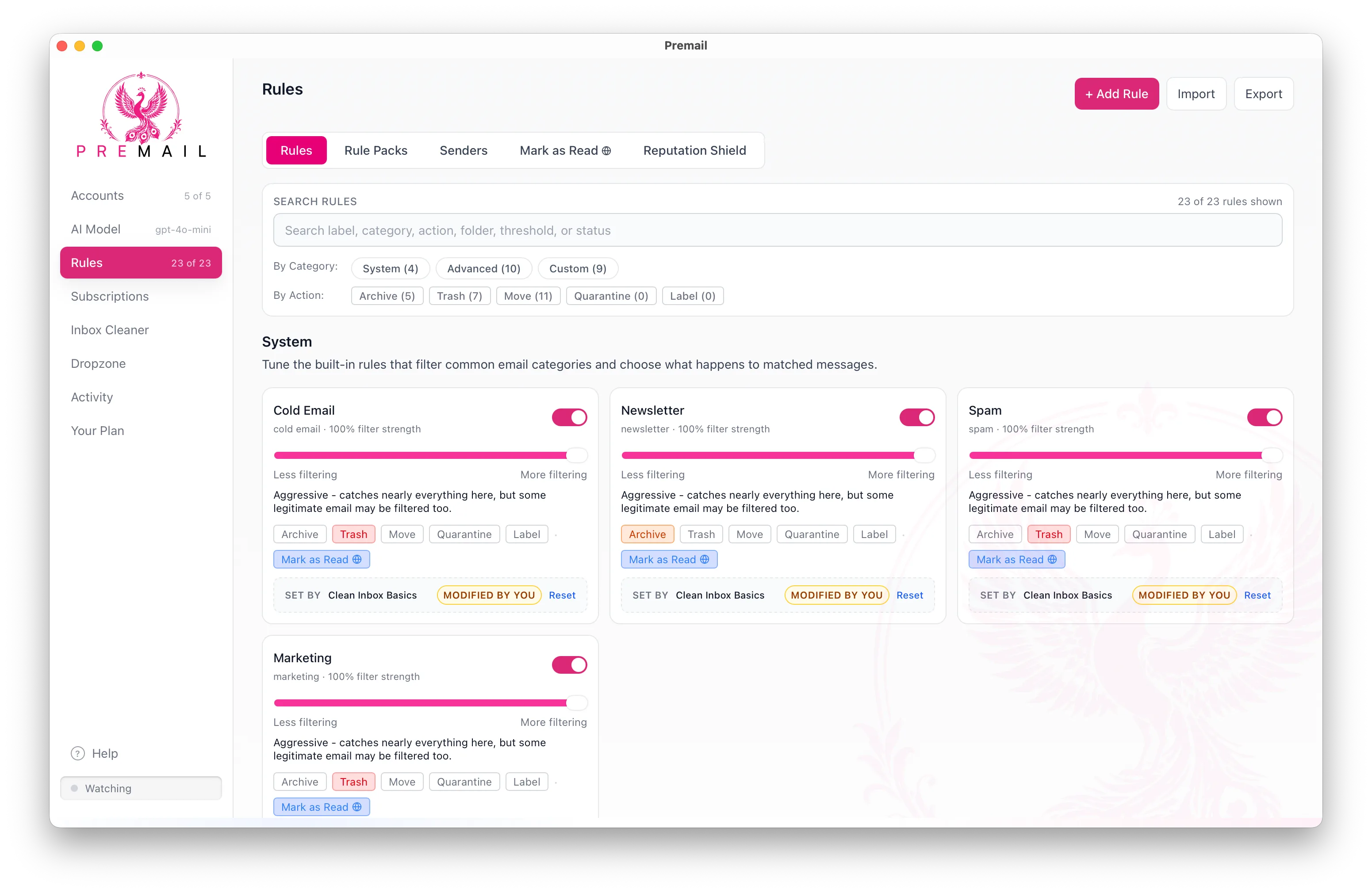 Premail, privacy-first email filtering desktop app